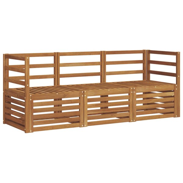 vidaXL Ensembles de canapés 3 pc Naturel Bois d'Acacia Massif