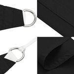 vidaXL Voile de parasol tissu oxford carré 2x2 m noir