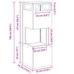 VidaXL Foyer Carré 35x35x100 cm en Acier Résistant aux Intempéries