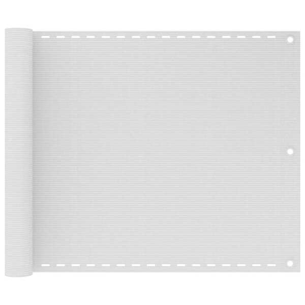 vidaXL Écran de balcon Blanc 75x500 cm PEHD