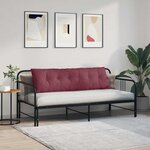 vidaXL Coussin de Dos Bordeaux 160 x 19 x 50 cm tissu