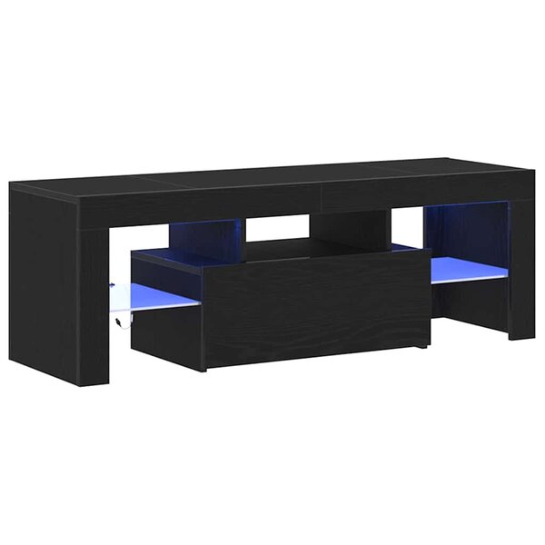 vidaXL Meuble TV Chêne noir 120 x 35 x 40 cm Bois d'ingénierie