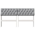 vidaXL Tête de lit capitonnée Gris clair 160 cm Pin massif