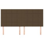 vidaXL Tête de lit marron foncé 160 x 5 x 118/128 cm Tissu