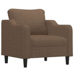 vidaXL Ensemble de canapés 4 Pièces avec coussins Marron Tissu