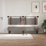 vidaXL Tête de lit suspendue Avec lumière LED Taupe PU antique