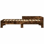 vidaXL Cadre de lit sans matelas chêne fumé 90x190cm bois d'ingénierie