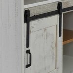 vidaXL Armoire à vin HALDEN casiers à vin porte coulissante blanc pin
