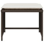 vidaXL Chaise de jardin avec tabouret marron résine tressée