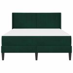 vidaXL Cadre de lit avec matelas Vert foncé 140 x 190 cm Velours