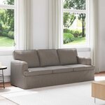 vidaXL Canapé Taupe 201 x 80 x 85 cm tissu