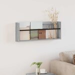 vidaXL Étagère à magazines avec étagère Gris Sonoma 80 x 12 x 30 cm