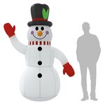 vidaXL Bonhomme de neige gonflable avec LED 240 cm