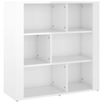 vidaXL Buffet Blanc brillant 80x30x80 cm Bois d'ingénierie