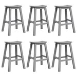 Tabourets de bar vidaXL 9 Pièces Gris clair HDPE