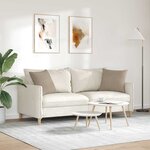 vidaXL Coussins de canapé 2 Pièces Taupe 45 x 45 cm tissu