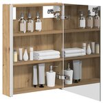 vidaXL Armoire Miroir de Salle de Bain Chêne artisan