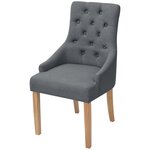 vidaXL Chaises à manger lot de 4 gris foncé tissu