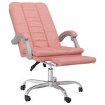 vidaXL Fauteuil inclinable de bureau Rose Similicuir