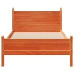 vidaXL Cadre de lit sans matelas cire marron 75x190 cm bois pin massif