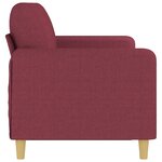 vidaXL Canapé à 3 places Rouge bordeaux 180 cm Tissu