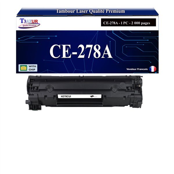 T3AZUR -Toner compatible avec HP CE278A (78A) pour HP LaserJet Pro M1530  M1536  M1536DNF  P1560  P1566  P1606DN