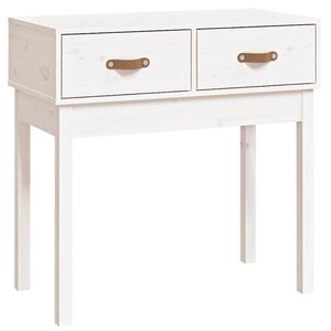 vidaXL Table console Blanc 76 5x40x75 cm Bois massif de pin