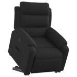 vidaXL Fauteuil inclinable électrique noir tissu