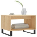 vidaXL Table basse chêne sonoma 60x50x40 cm bois d'ingénierie