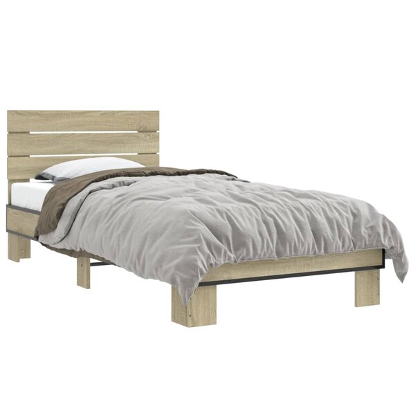 vidaXL Cadre de lit sans matelas chêne sonoma 90x200 cm