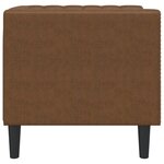 vidaXL Fauteuil Chesterfield marron similicuir daim