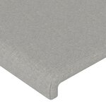 vidaXL Tête de lit avec oreilles Gris clair 163x23x78/88 cm Tissu