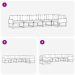 vidaXL Ensemble de canapés d'extérieur 6 pc Naturel et Beige