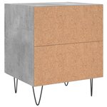 vidaXL Tables de chevet 2Pièces gris béton 40x35x47 5cm bois d’ingénierie
