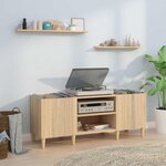 vidaXL Armoire à disques chêne sonoma 121x38x48 cm bois d'ingénierie