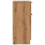 vidaXL Buffets 2 Pièces chêne artisanal 30x30x70 cm bois d'ingénierie