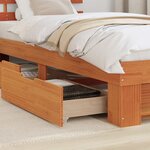vidaXL Cadre de lit Marron cire 90 x 200 cm Bois massif en pin