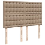 vidaXL Sommier à lattes de lit avec matelas Cappuccino 140x190 cm