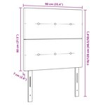 vidaXL Tête de lit LED avec tête de lit Gris clair 90 cm Polyester