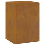 vidaXL Supports de Plantes Extérieurs Pillar 2 Pièces 24x24x35 cm Acier Résistant aux Intempéries