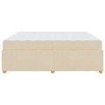 vidaXL Cadre de lit avec matelas Crème 180 x 200 cm tissu