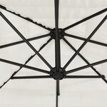 vidaXL Parasol de jardin avec mât en acier blanc 388x388x248 cm