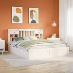 vidaXL Cadre de lit sans matelas blanc 180x200 cm bois massif de pin