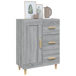 vidaXL Buffet Sonoma gris 69 5x34x90 cm Bois d'ingénierie