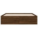vidaXL Cadre de lit avec tiroirs sans matelas chêne marron 120x190 cm