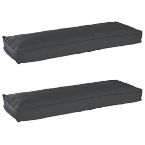 vidaXL Set de coussins de palette 2 Pièces Noir 120 x 40 x 8 cm