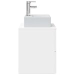 vidaXL Vanité de lavabo mural Blanc 49 5 x 41 x 62 5 cm