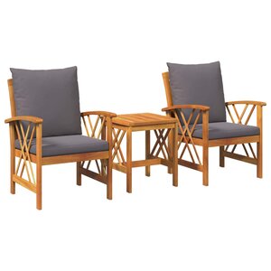 vidaXL Ensemble de canapé de jardin 3 pc Huile Naturelle