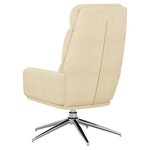 vidaXL Chaise de relaxation Crème Tissu