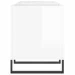 vidaXL Armoire à disques blanc brillant 121x38x48 cm bois d'ingénierie